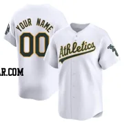 Custom Men's Oakland Athletics White Limited Home Jersey