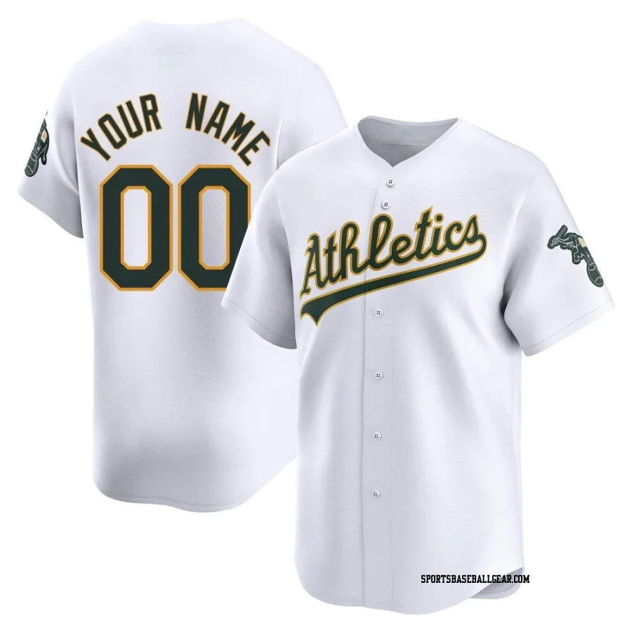 Custom Men's Oakland Athletics White Limited Home Jersey