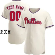 Custom Men's Philadelphia Phillies Cream Authentic Alternate Jersey