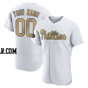 Custom Men's Philadelphia Phillies White Game Authentic 2022 All-Star Jersey