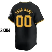 Custom Men's Pittsburgh Pirates Black Limited Alternate Jersey