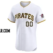 Custom Men's Pittsburgh Pirates White Elite Home Jersey