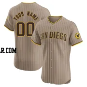 Custom Men's San Diego Padres Brown Elite Alternate Jersey