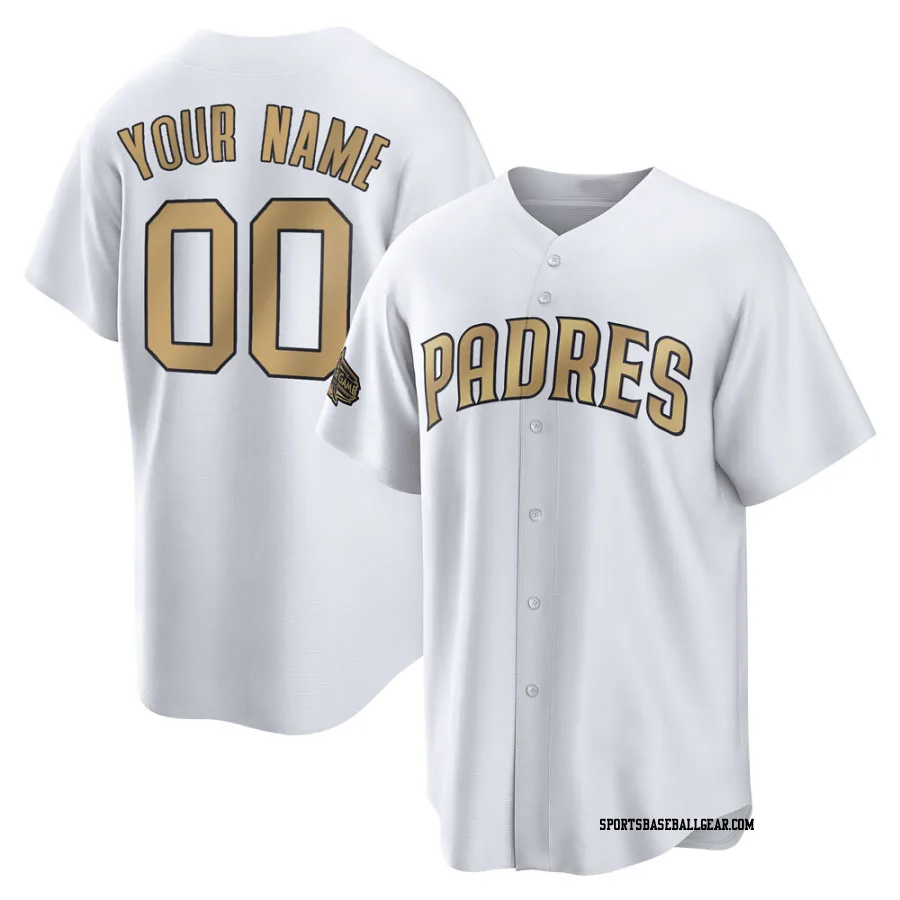 Custom Men's San Diego Padres White Game Replica 2022 All-Star Jersey