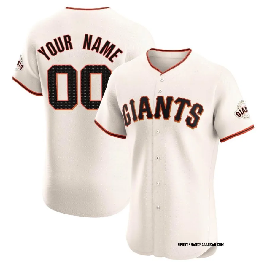 Custom Men's San Francisco Giants Cream Elite Home Jersey