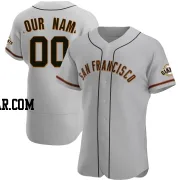 Custom Men's San Francisco Giants Gray Authentic Road Jersey