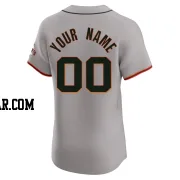 Custom Men's San Francisco Giants Gray Elite Road Jersey