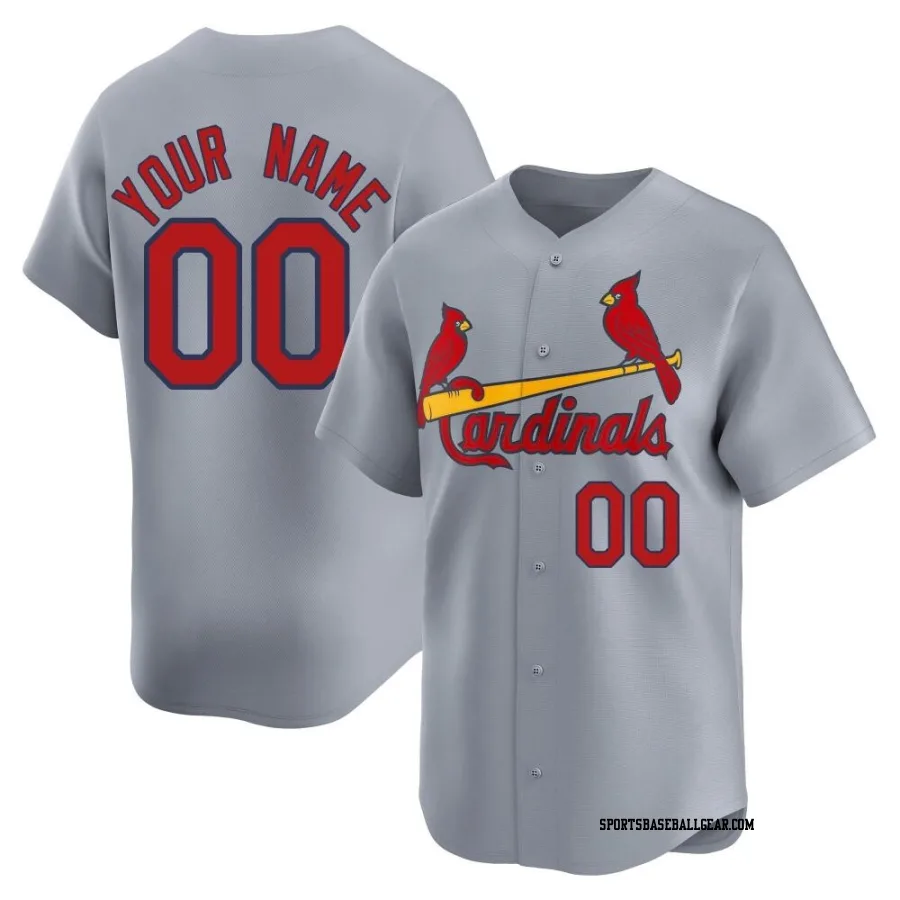 Custom Men's St. Louis Cardinals Gray Limited Away Jersey