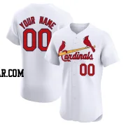 Custom Men's St. Louis Cardinals White Elite Home Jersey