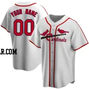 Custom Men's St. Louis Cardinals White Home Cooperstown Collection Jersey