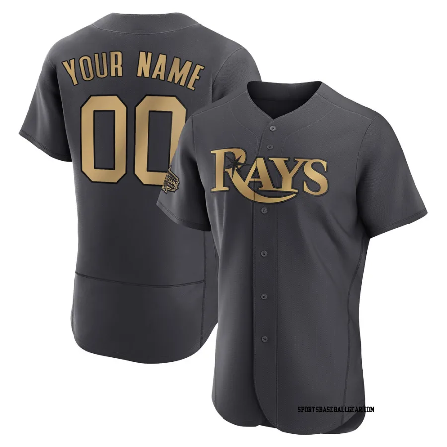 Custom Men's Tampa Bay Rays Charcoal Game Authentic 2022 All-Star Jersey