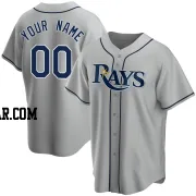 Custom Men's Tampa Bay Rays Gray Replica Road Jersey