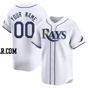 Custom Men's Tampa Bay Rays White Limited Home Jersey