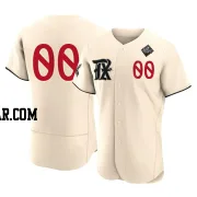 Custom Men's Texas Rangers Cream Authentic 2023 City Connect 2023 World Series Jersey