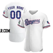 Custom Men's Texas Rangers White Authentic Home Jersey