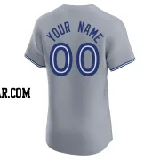 Custom Men's Toronto Blue Jays Gray Elite Road Jersey