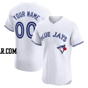 Custom Men's Toronto Blue Jays White Elite Home Jersey