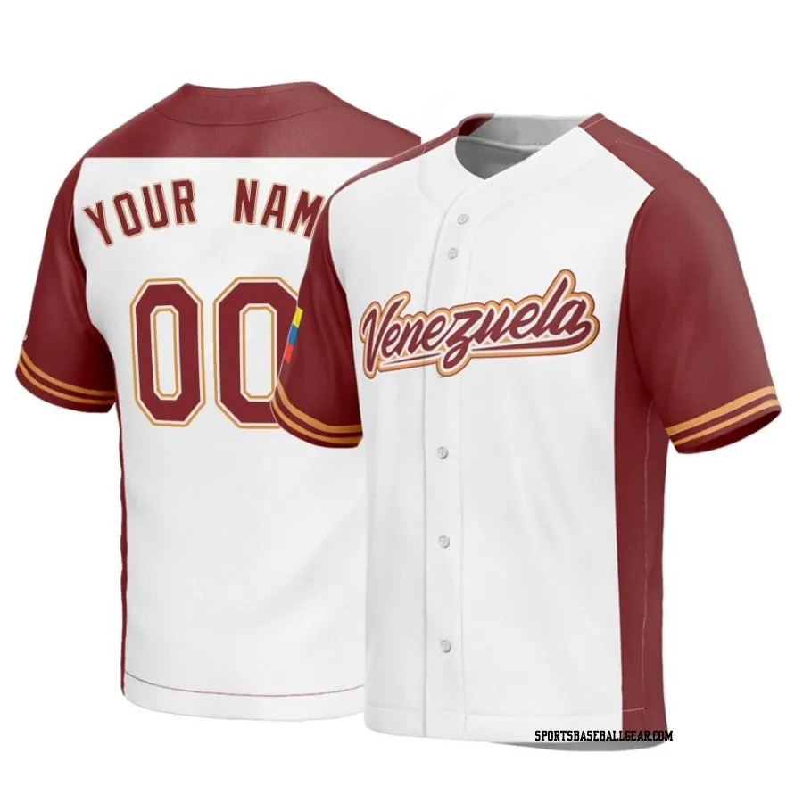 Custom Men's Venezuela Baseball White Replica 2023 World Baseball Classic Jersey