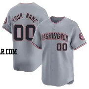 Custom Men's Washington Nationals Gray Limited Road Jersey