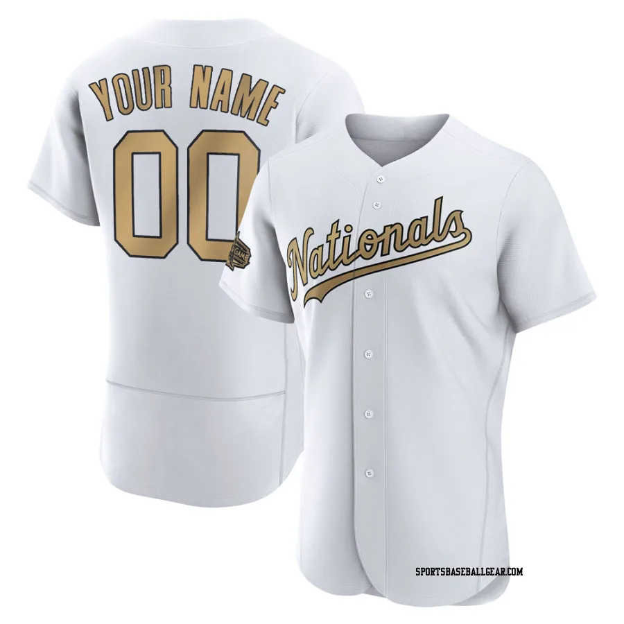 Custom Men's Washington Nationals White Game Authentic 2022 All-Star Jersey