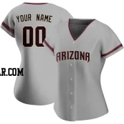 Custom Women's Arizona Diamondbacks Gray Authentic Road Jersey