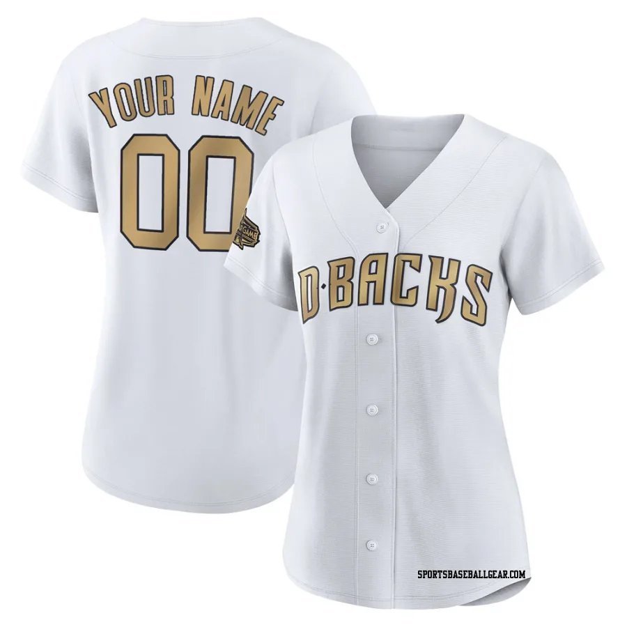 Custom Women's Arizona Diamondbacks White Game Replica 2022 All-Star Jersey