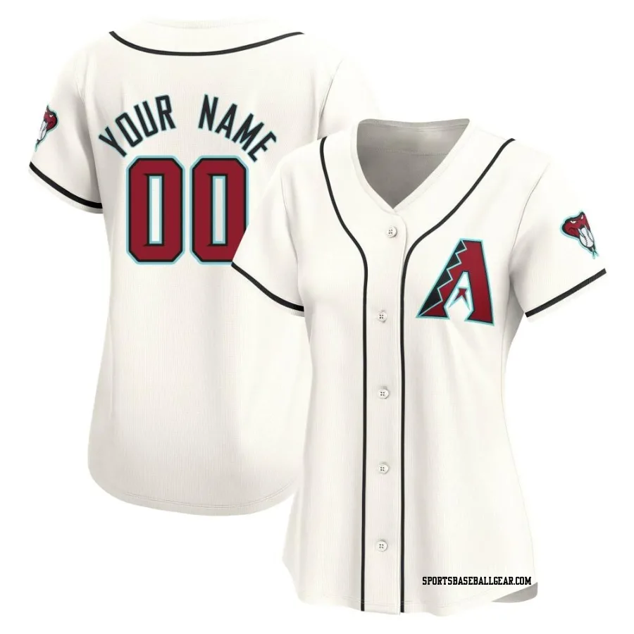 Custom Women's Arizona Diamondbacks White Limited Home Jersey