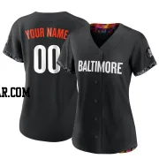 Custom Women's Baltimore Orioles Black Authentic 2023 City Connect Jersey