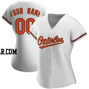 Custom Women's Baltimore Orioles White Authentic Home Jersey