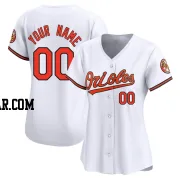 Custom Women's Baltimore Orioles White Limited Home Jersey