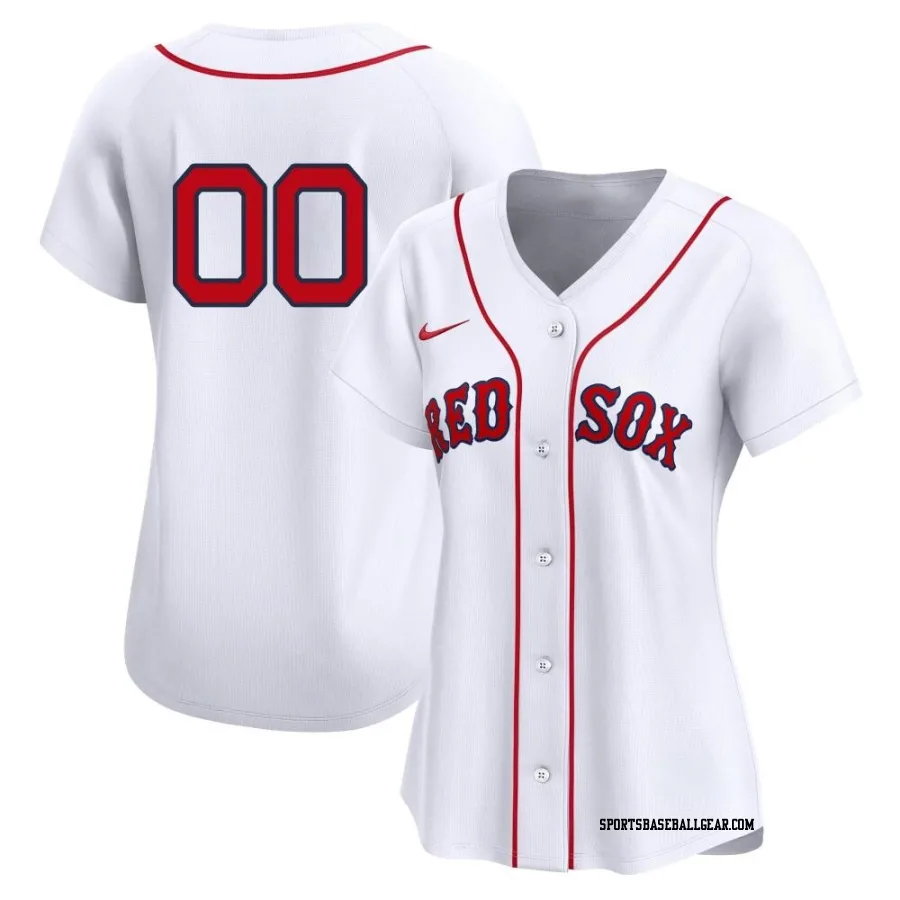 Custom Women's Boston Red Sox White Limited 2nd Home Jersey