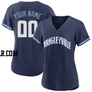 Custom Women's Chicago Cubs Navy Authentic 2021 City Connect Jersey