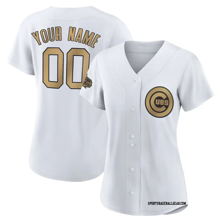 Custom Women's Chicago Cubs White Game Replica 2022 All-Star Jersey