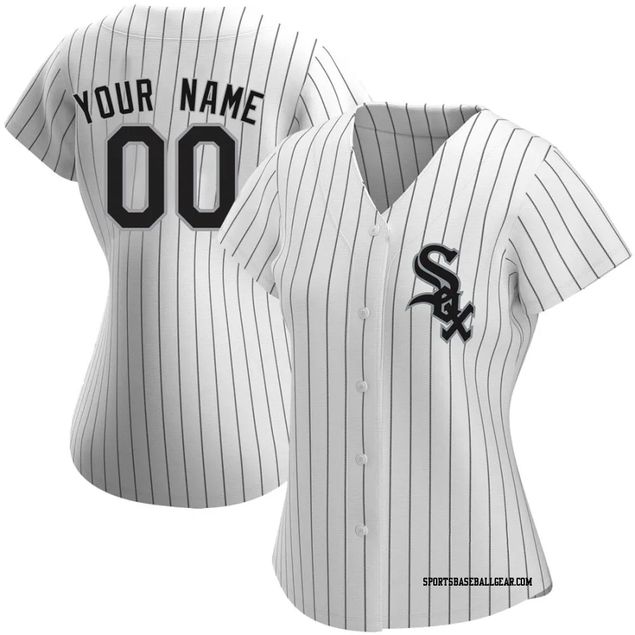 Custom Women's Chicago White Sox White Authentic Home Jersey