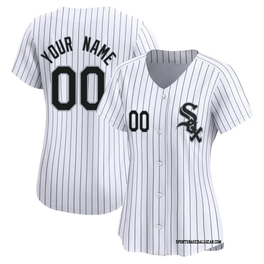 Custom Women's Chicago White Sox White Limited Home Jersey