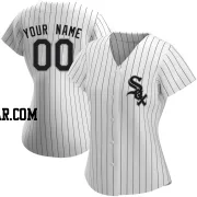 Custom Women's Chicago White Sox White Replica Home Jersey