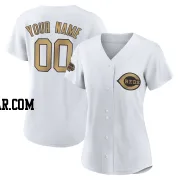 Custom Women's Cincinnati Reds White Game Authentic 2022 All-Star Jersey