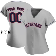 Custom Women's Cleveland Guardians Gray Authentic Road Jersey