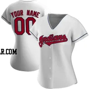 Custom Women's Cleveland Guardians White Authentic Home Jersey