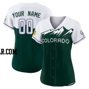 Custom Women's Colorado Rockies Green Authentic 2022 City Connect Jersey