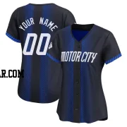 Custom Women's Detroit Tigers Blue Limited 2024 City Connect Jersey