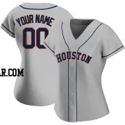 Custom Women's Houston Astros Gray Replica Road 2020 Jersey