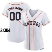 Custom Women's Houston Astros White Authentic 2022 World Series Champions Home Jersey