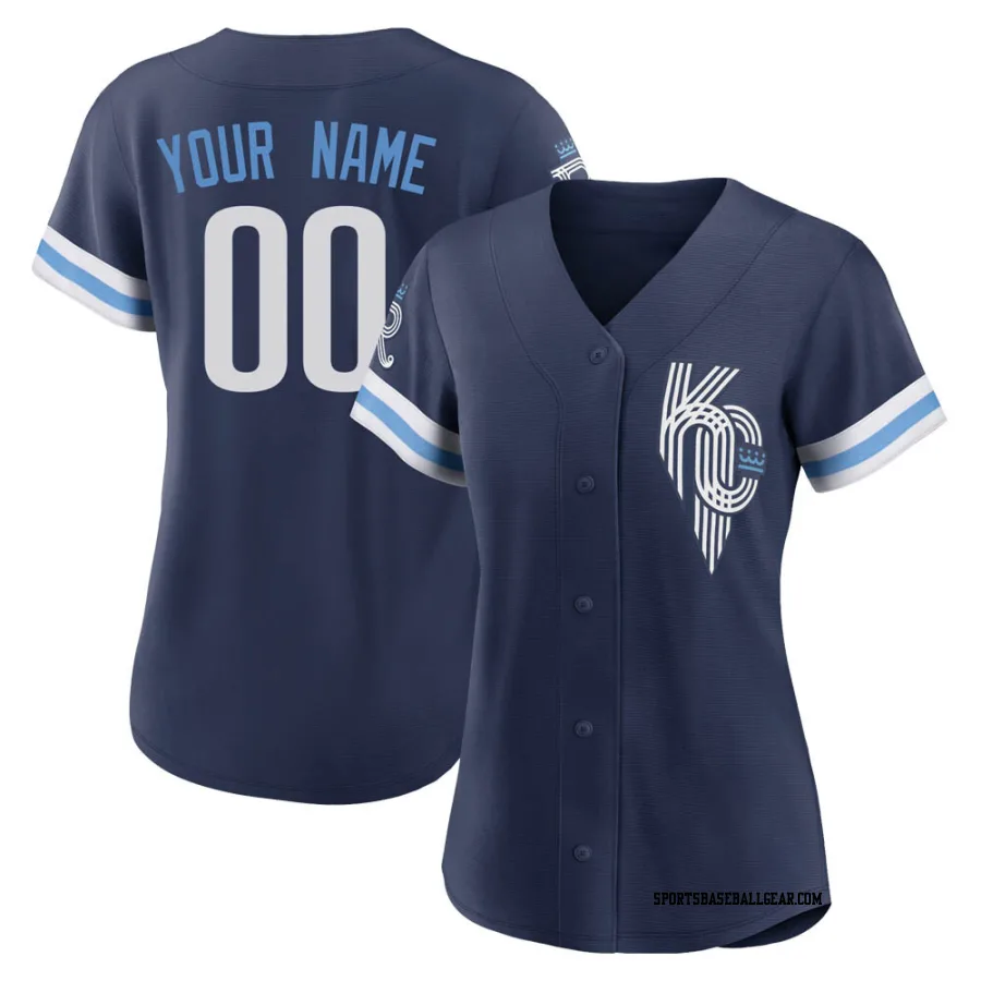 Custom Women's Kansas City Royals Navy Replica 2022 City Connect Jersey