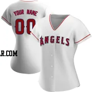 Custom Women's Los Angeles Angels White Authentic Home Jersey