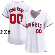 Custom Women's Los Angeles Angels White Limited Home Jersey