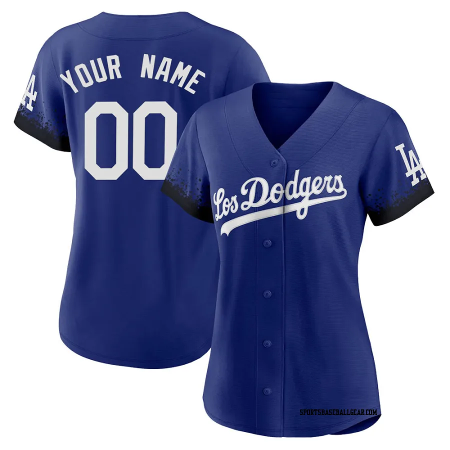 Custom Women's Los Angeles Dodgers Royal Authentic 2021 City Connect Jersey