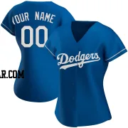 Custom Women's Los Angeles Dodgers Royal Authentic Alternate Jersey