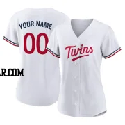 Custom Women's Minnesota Twins White Authentic Home Jersey