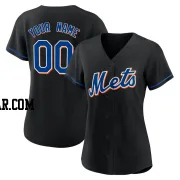 Custom Women's New York Mets Black Authentic 2022 Alternate Jersey